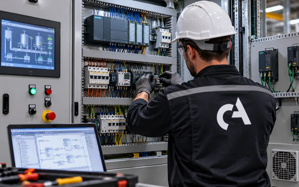 Portátil com código de programação no ecrã